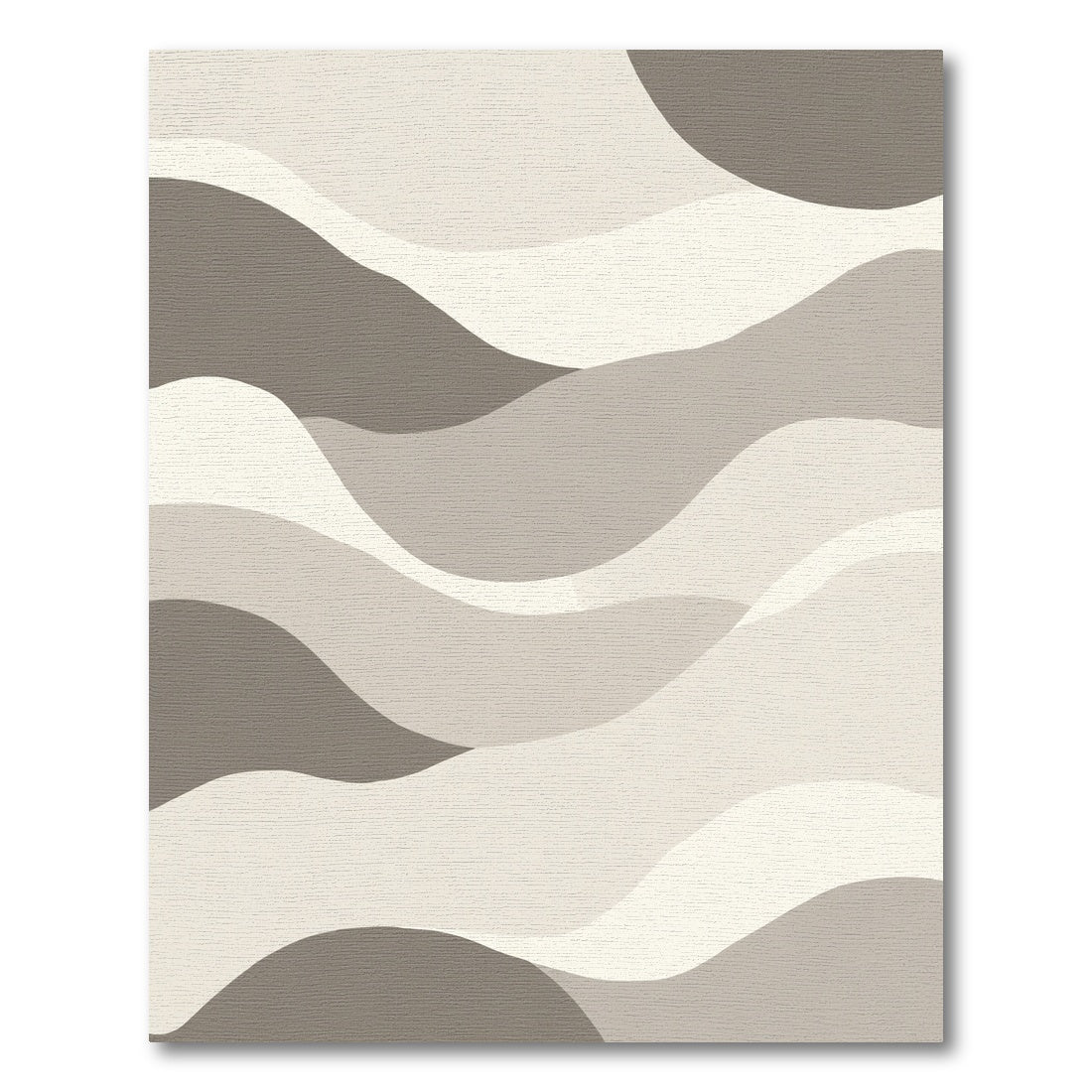 Soft Neutral Tone Wavy Landscape Rug