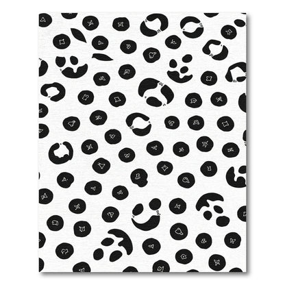 Monochrome Organic Spots Scatter Rug