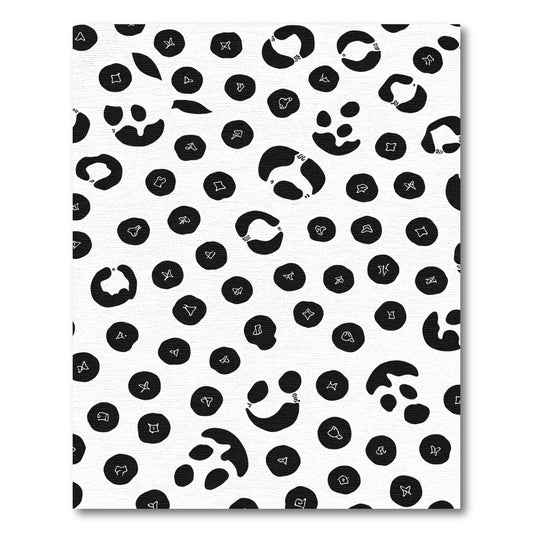 Monochrome Organic Spots Scatter Rug