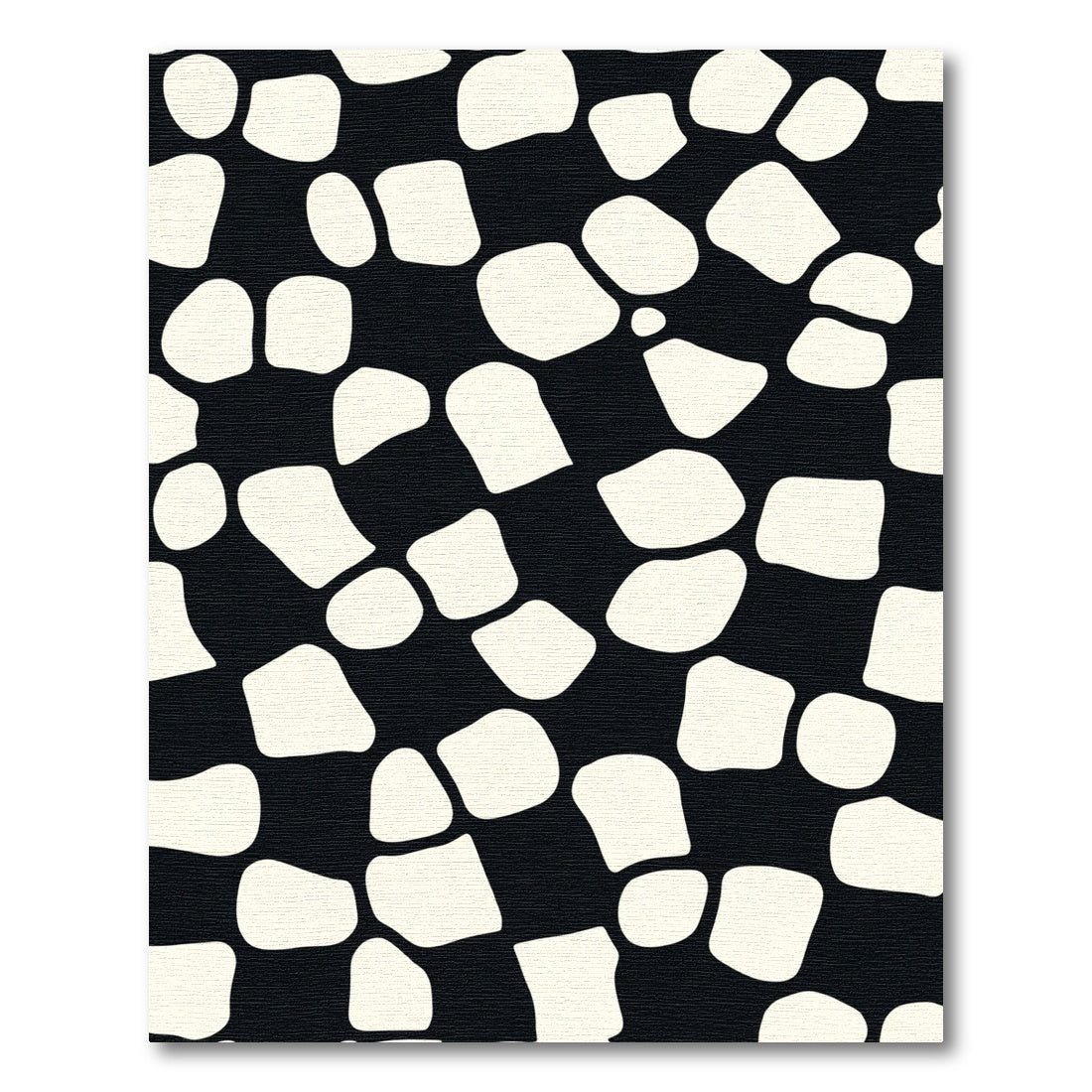 Black White Pebble Scatter Rug