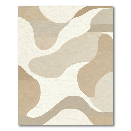 Earthy Tone Abstract Organic Flow Rug
