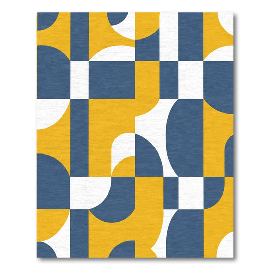 Mid Century Modern Geometric Arc Rug