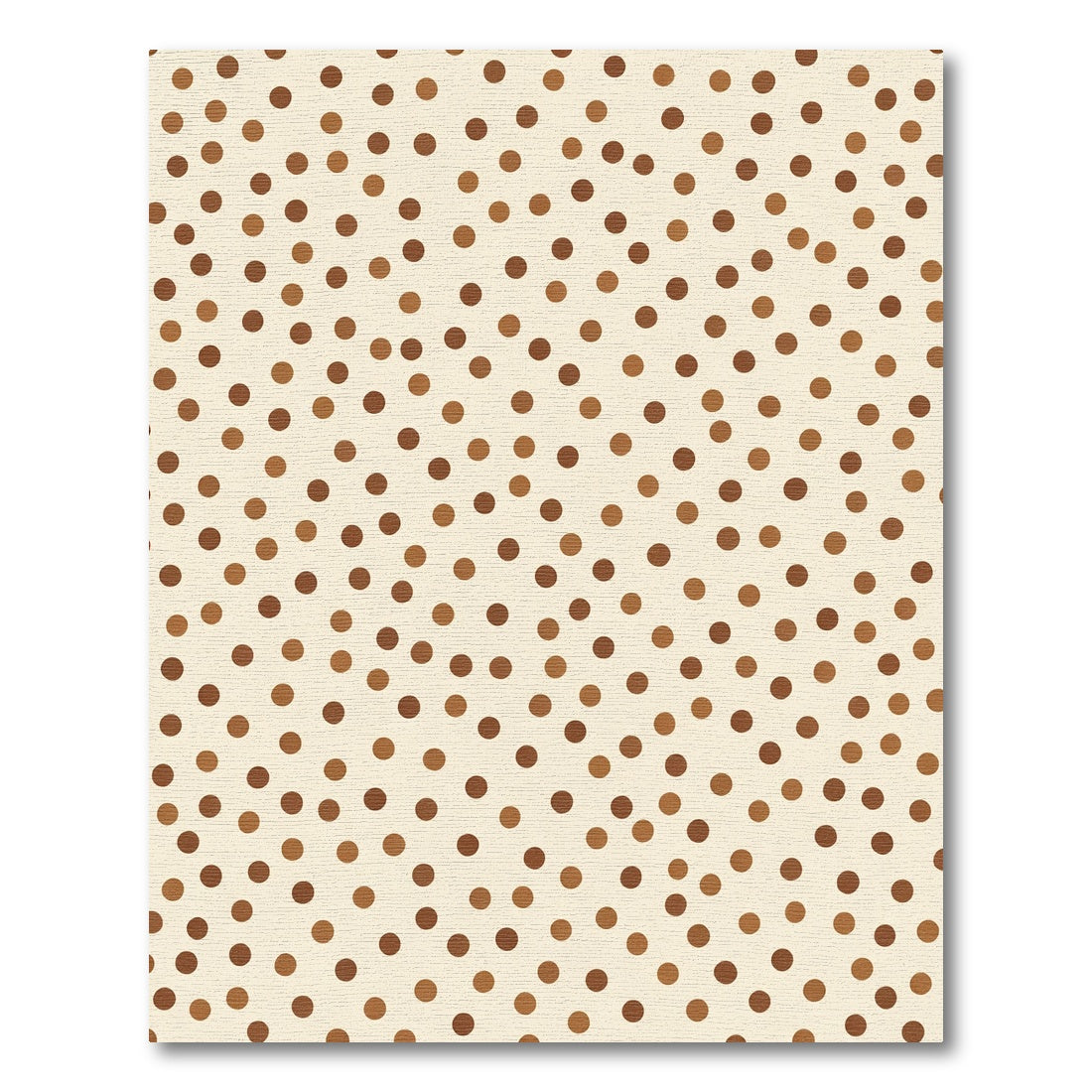 Cream Brown Polka Dot Scatter Rug
