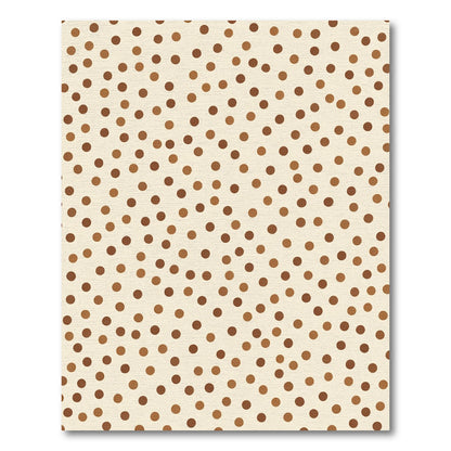 Cream Brown Polka Dot Scatter Rug