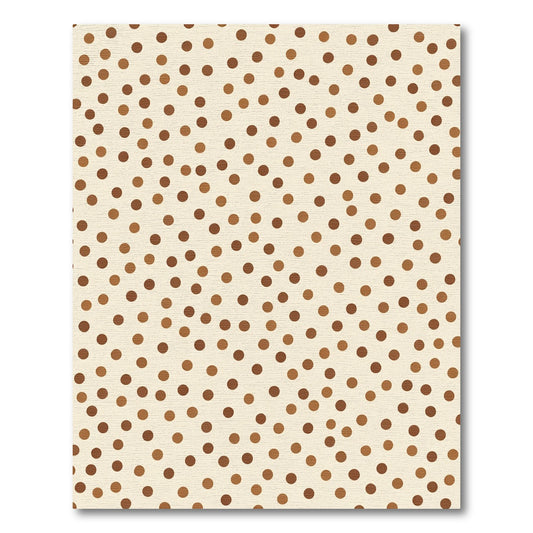 Cream Brown Polka Dot Scatter Rug