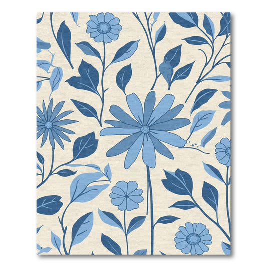 Shades Of Blue Daisy Meadow Rug