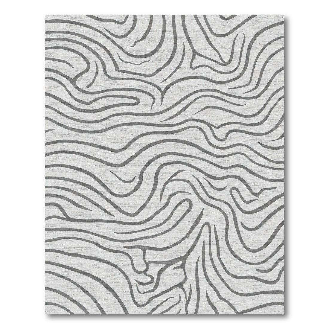 Gray Wavy Zebra Stripe Rug