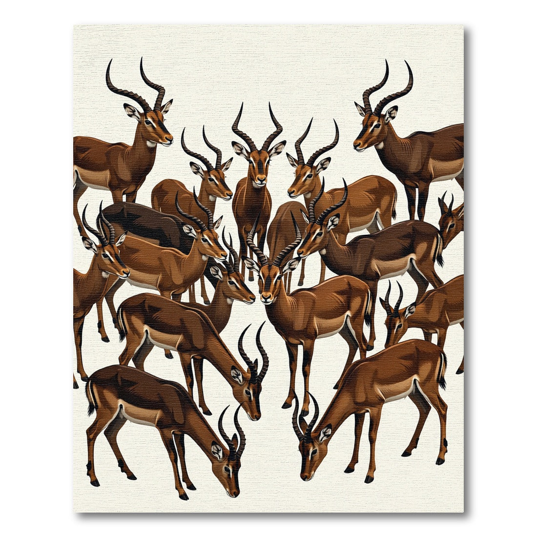 Majestic Brown Impala Savannah Herd Rug