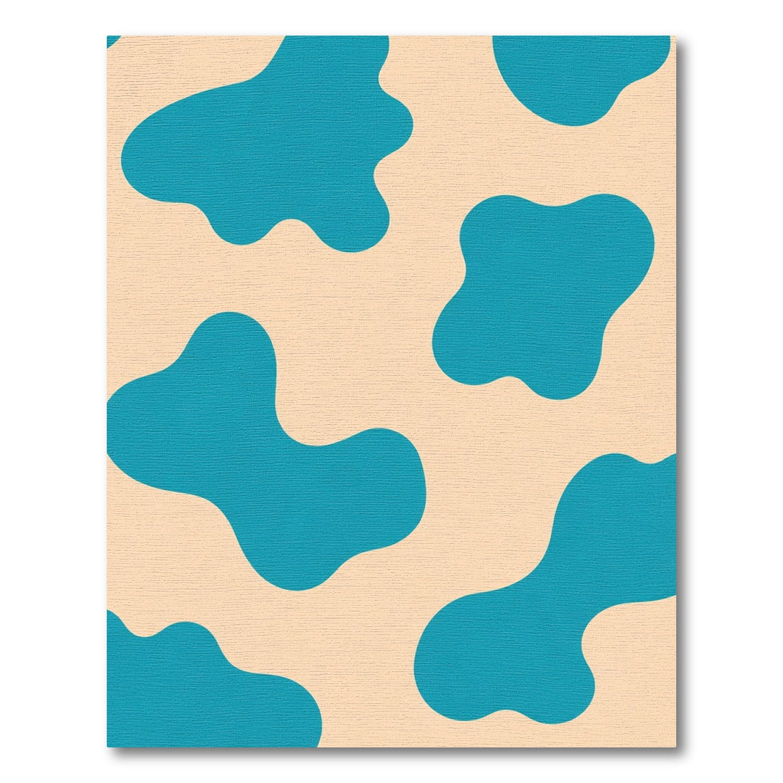 Teal Blob Abstract Surface Rug