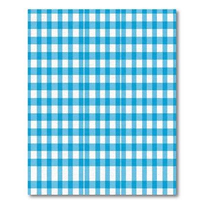 Classic Blue and White Gingham Check Rug