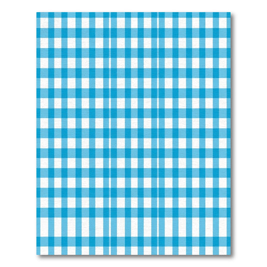 Classic Blue and White Gingham Check Rug