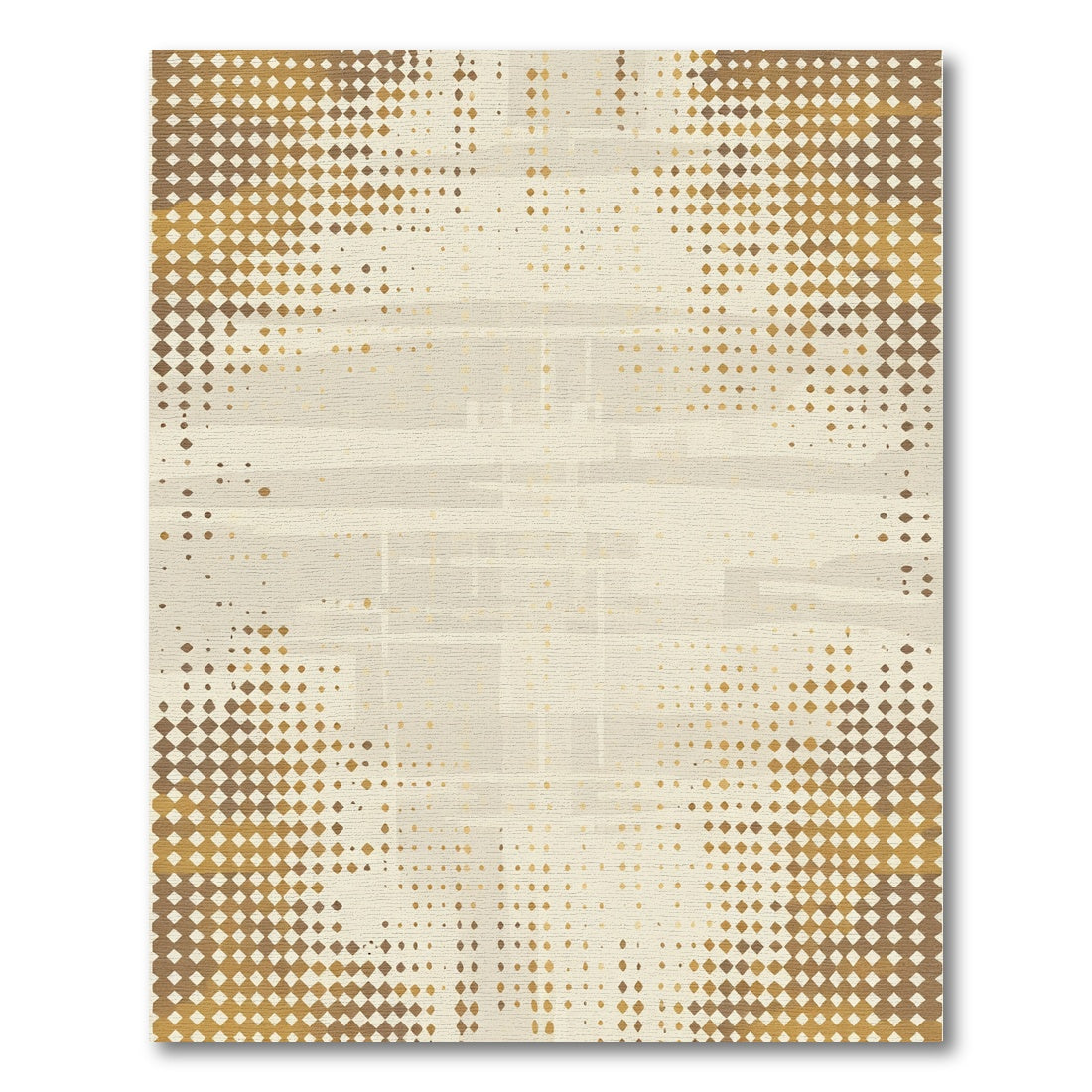 Grayscale Diamond Gradient Texture Rug