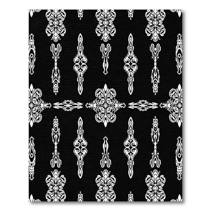 Monochromatic Ornate Scrollwork Harmony Rug