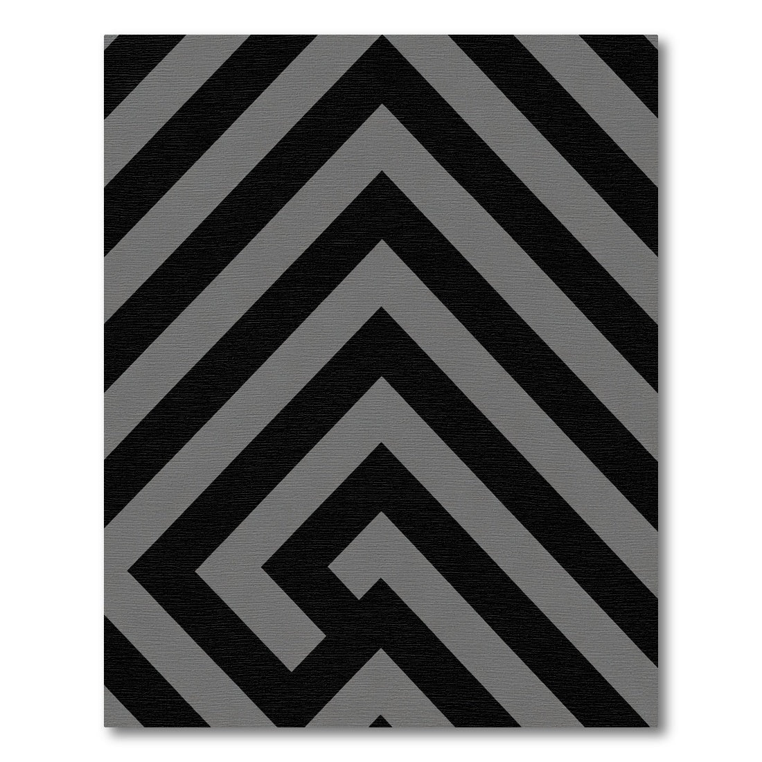 Black Gray Chevron Maze Rug