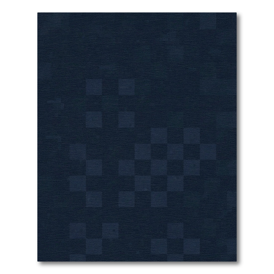 Dark Blue Scattered Checkered Rug