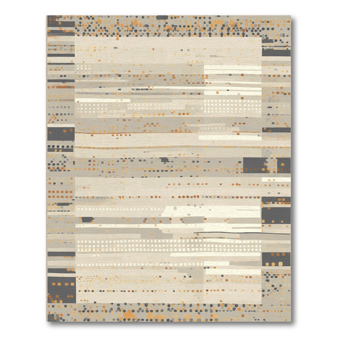 Abstract Speckled Stripe Rug