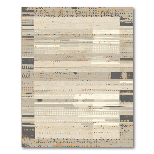 Abstract Speckled Stripe Rug
