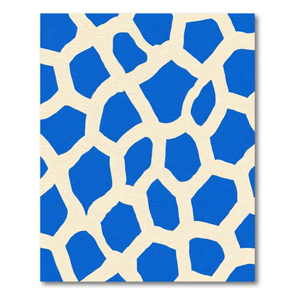 Whimsical Blue Giraffe Spot Rug