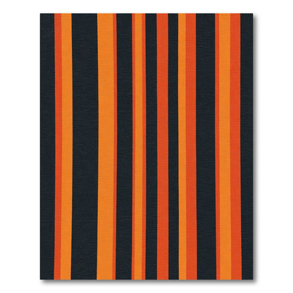 Bold Orange Stripe Composition Rug