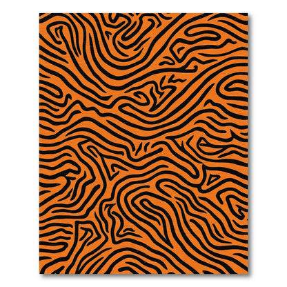 Bold Orange Black Zebra Stripes Rug