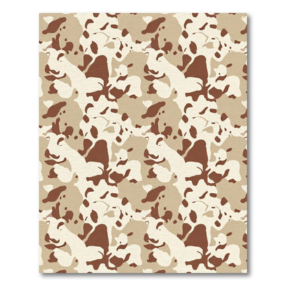 Desert Camouflage Patchwork Blocks Rug