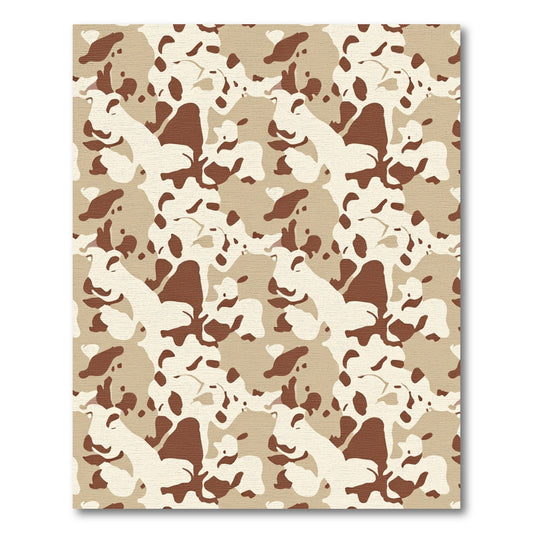 Desert Camouflage Patchwork Blocks Rug