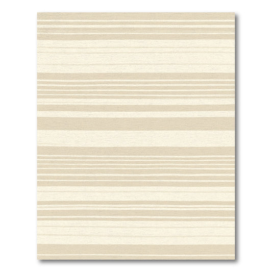 Neutral Tone Hand Drawn Stripe Rug