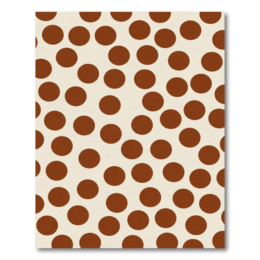 Warm Brown Polka Dot Scatter Rug