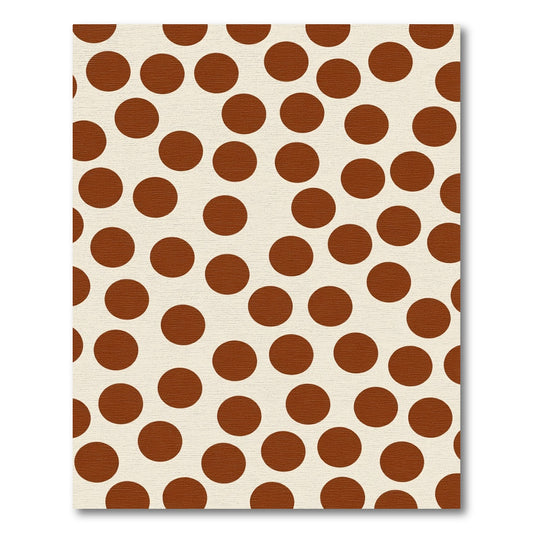 Warm Brown Polka Dot Scatter Rug