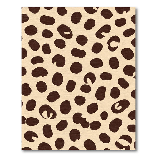 Tan Brown Spotted Animal Print Rug