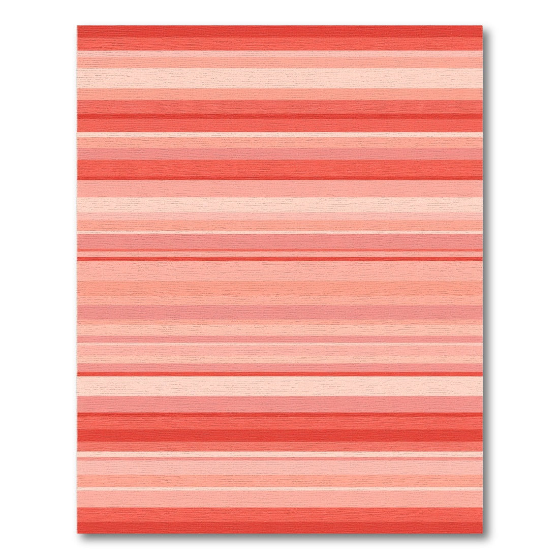 Coral Gradient Stripe Rug