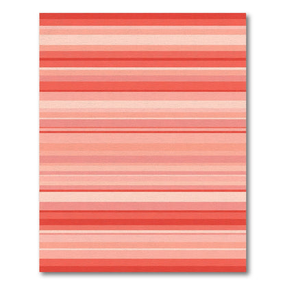 Coral Gradient Stripe Rug
