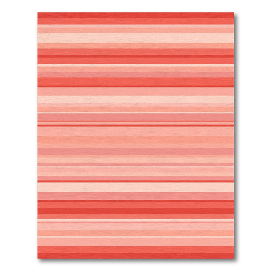 Coral Gradient Stripe Rug