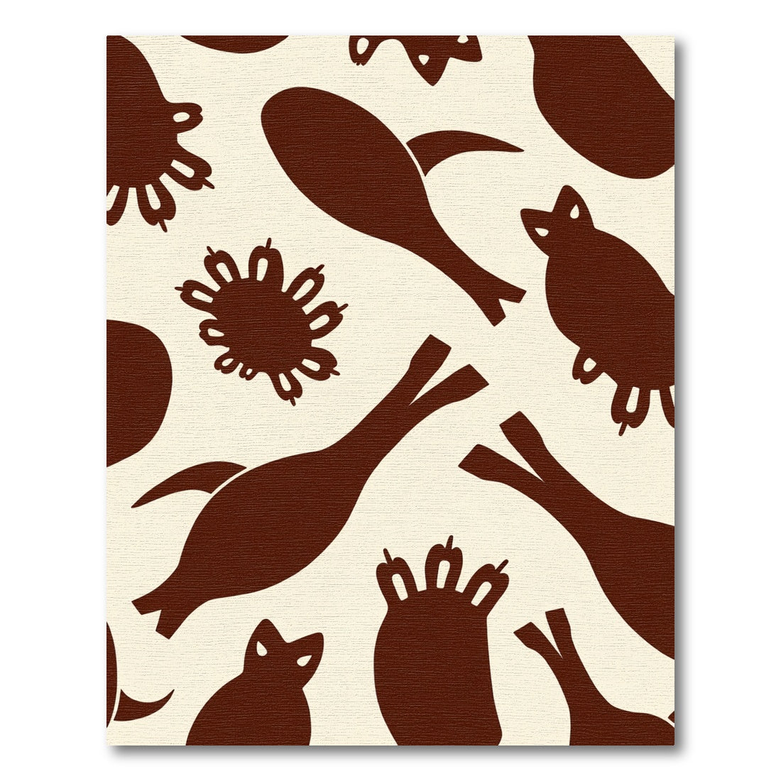 Brown Organic Shape Scatter Rug