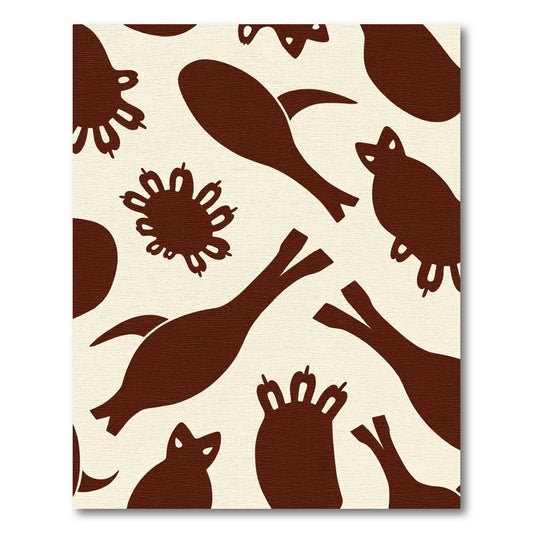 Brown Organic Shape Scatter Rug