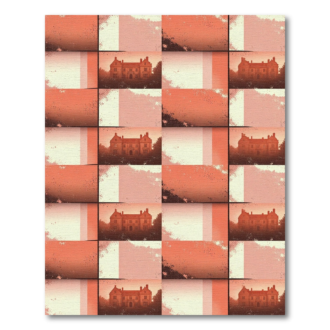 Vintage Chateau Abstract Brushstroke Rug