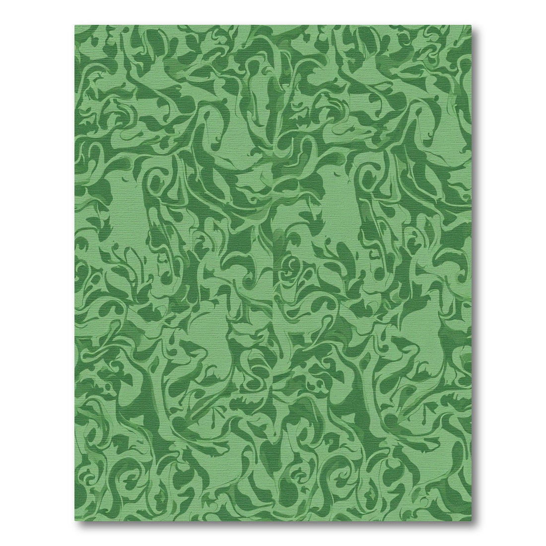 Leafy Green Swirls Abstraction Rug