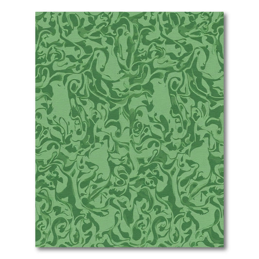 Leafy Green Swirls Abstraction Rug