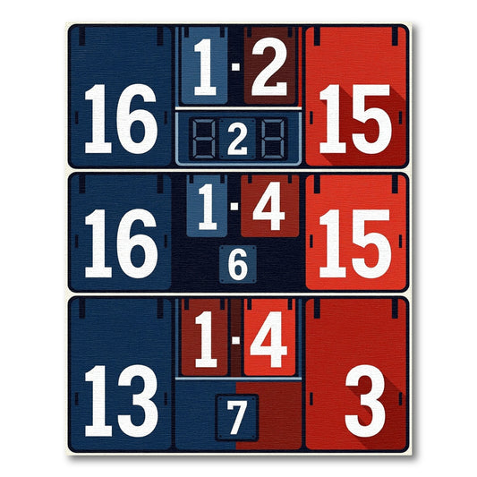 Mid Century Minimalist Scoreboard Grid Rug