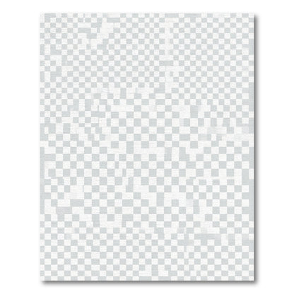 Subtle Gray Checkered Wash Rug