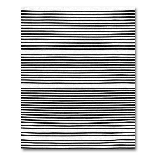 Monochrome Horizontal Stripe Arrangement Rug