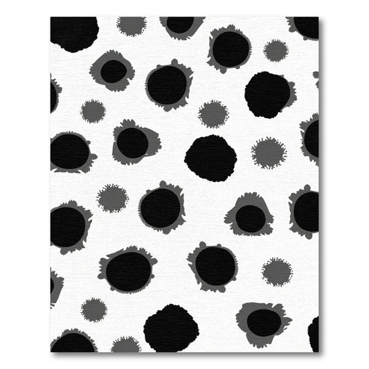 Monochromatic Speckled Abstract Circles Rug