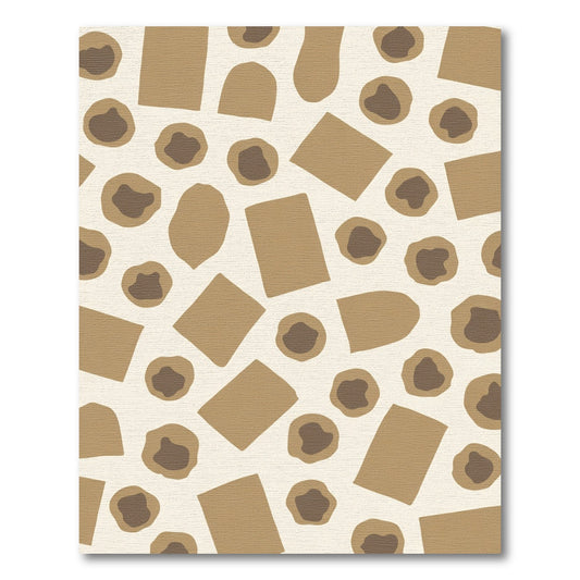 Neutral Terracotta Organic Abstract Shapes Rug