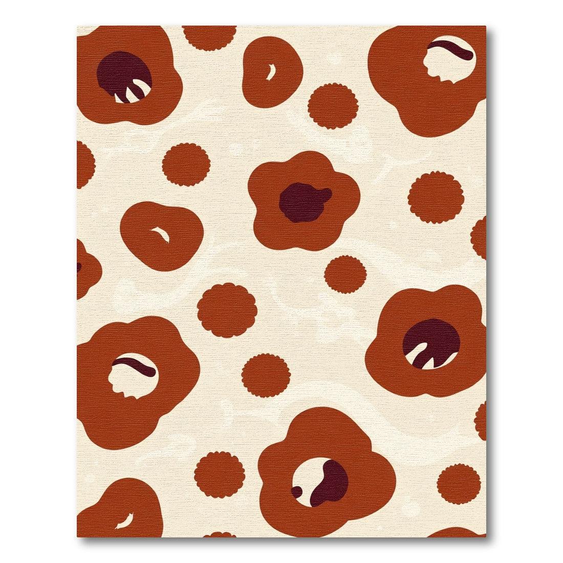 Terracotta Floral Abstract Bloom Rug
