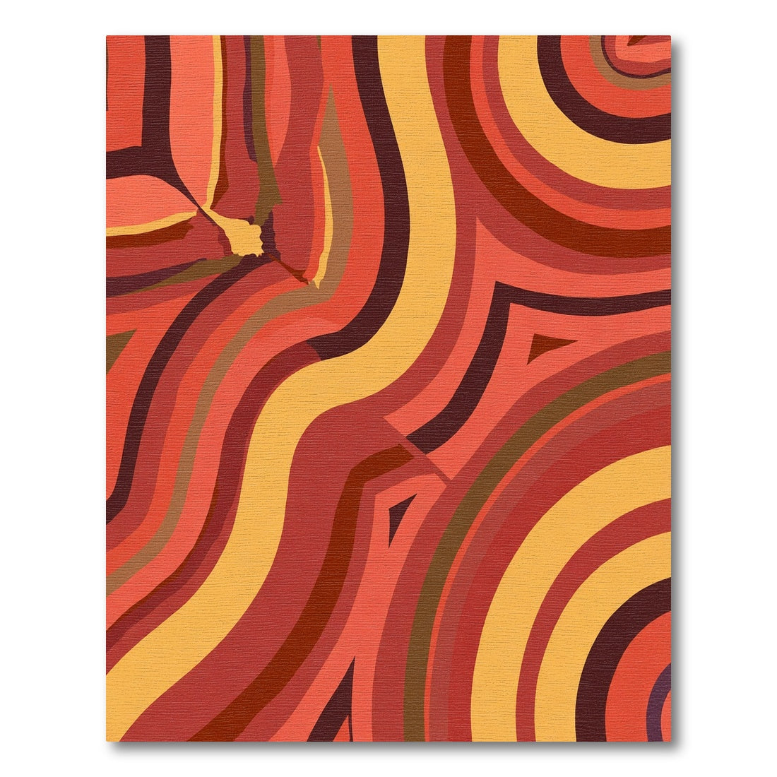 Warm Earthy Swirl Tones Rug