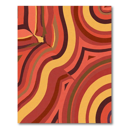 Warm Earthy Swirl Tones Rug