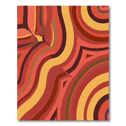 Warm Earthy Swirl Tones Rug