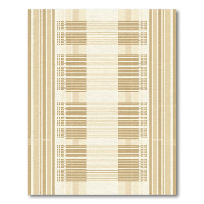 Earthy Beige Vertical Stripe Weave Rug