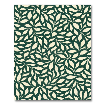 Cream Leafy Branch Pattern Rug