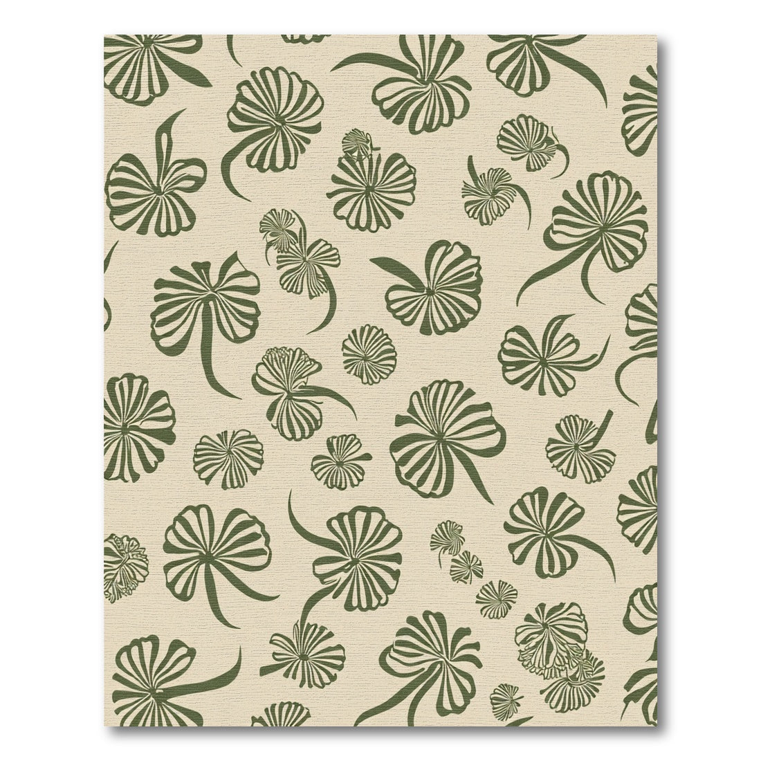 Olive Ginkgo Leaf Medley Rug
